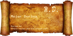Meier Dorina névjegykártya